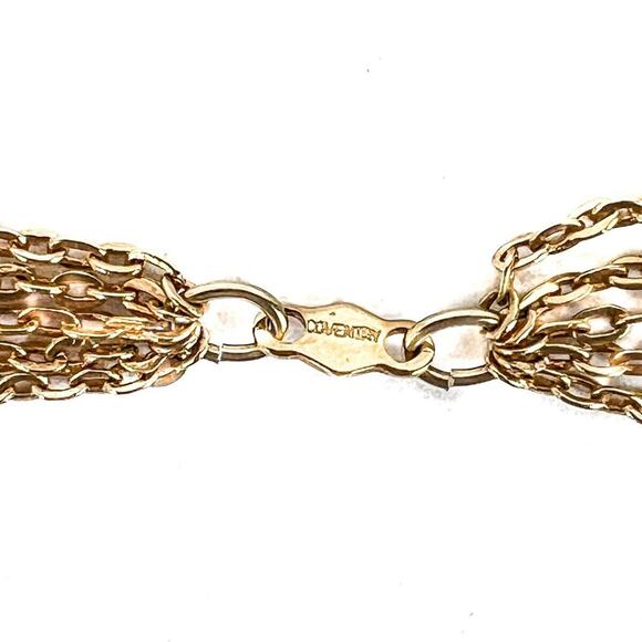 Sarah Coventry Necklace Lariat Multi Strand Open Wrap Gold Tone 37" Vintage - Picture 8 of 10